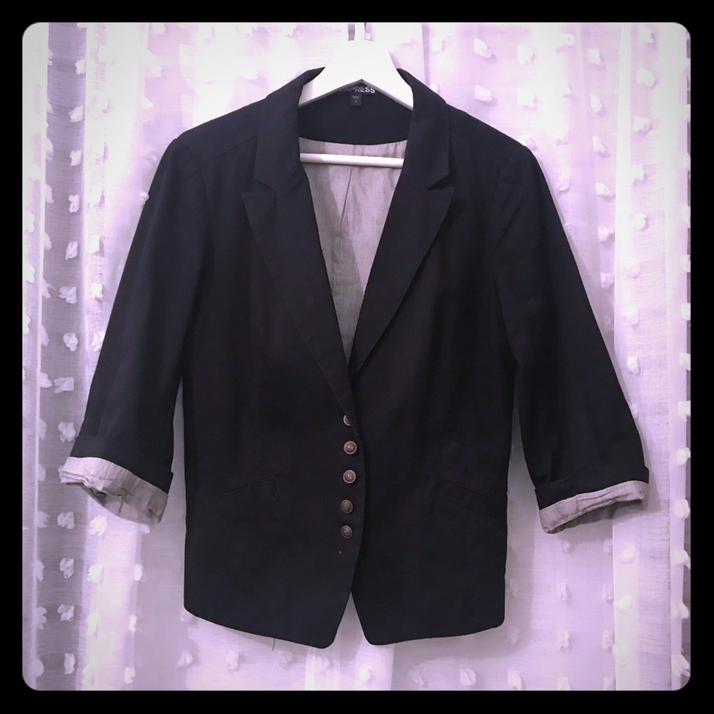 Casual 3/4 sleeve blazer